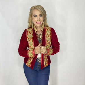 CHAQUETA DE TERCIOPELO ROJO