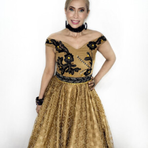 VESTIDO BORDADO CORSET NEGRO CIRCULAR