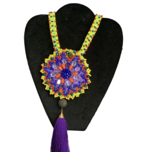 COLLAR MEXICANO MORADO Y AMARILLO